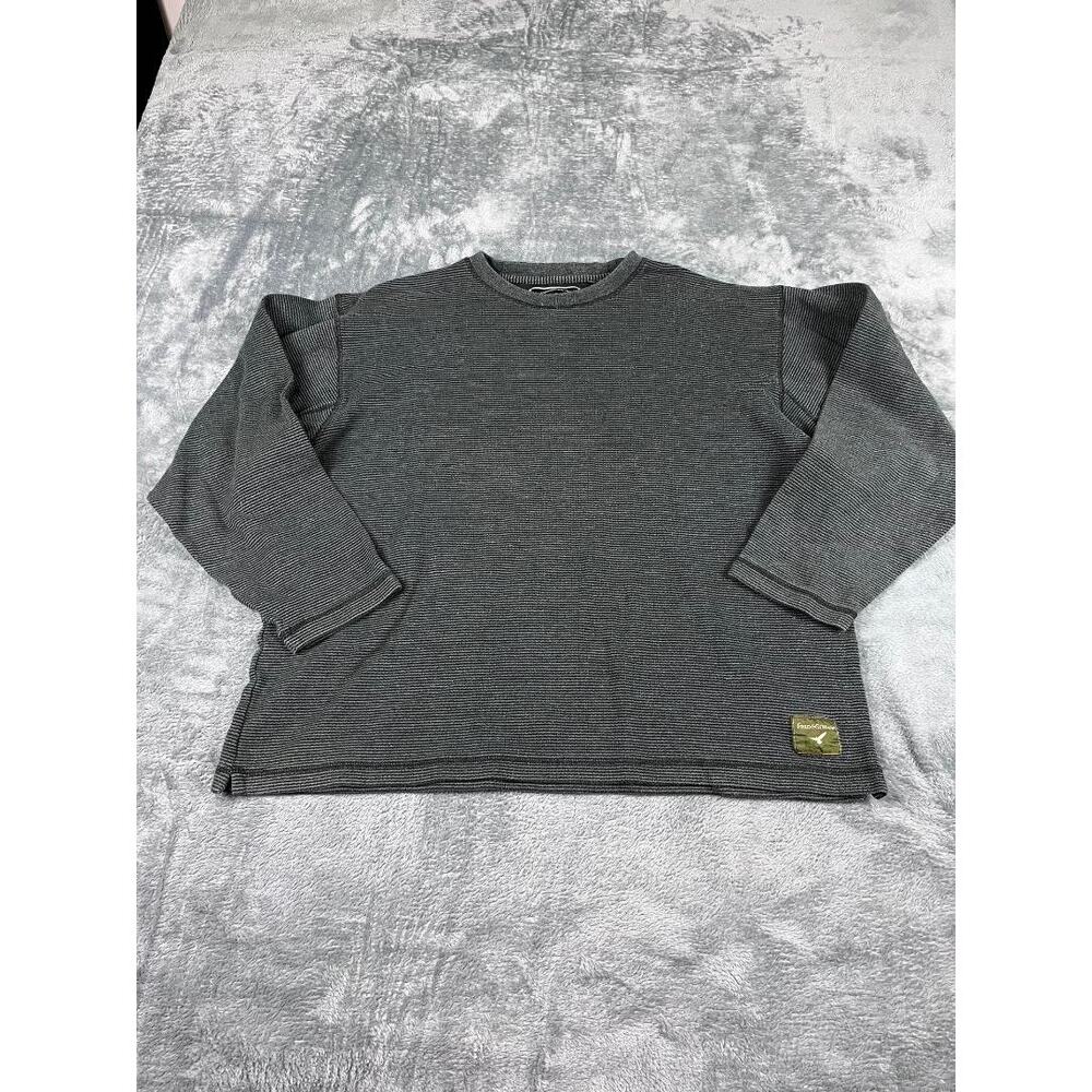 Field & Stream Thermal Waffle Knit Long Sleeve Shirt Gray XL Excellent